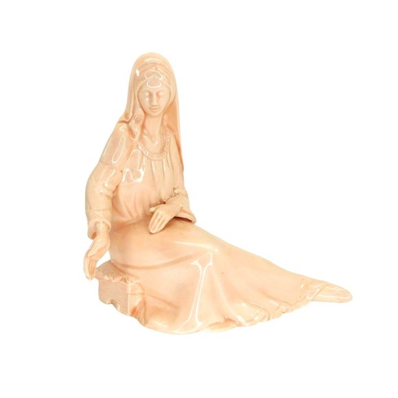 Vintage Holy Family Nativity Set Cream Ceramic 3 Pieces Jesus Mary Joseph 6.75" - Picture 3 of 6